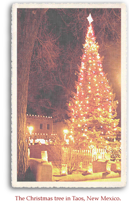 The Christmas tree in Taos, New Mexico.